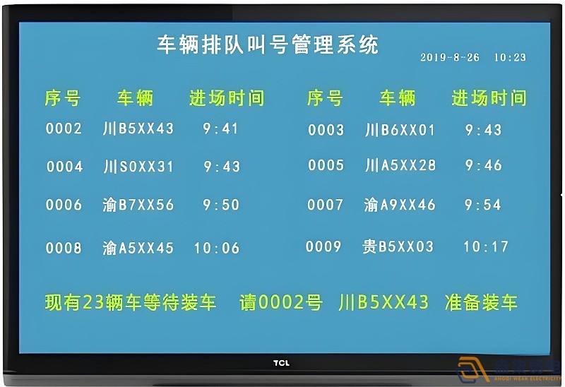 新建廠區(qū)車輛排隊叫號管理系統