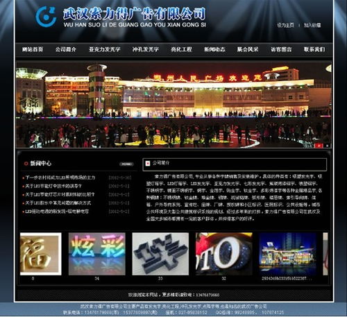 武漢網站設計項目 索力得廣告網站建成開通
